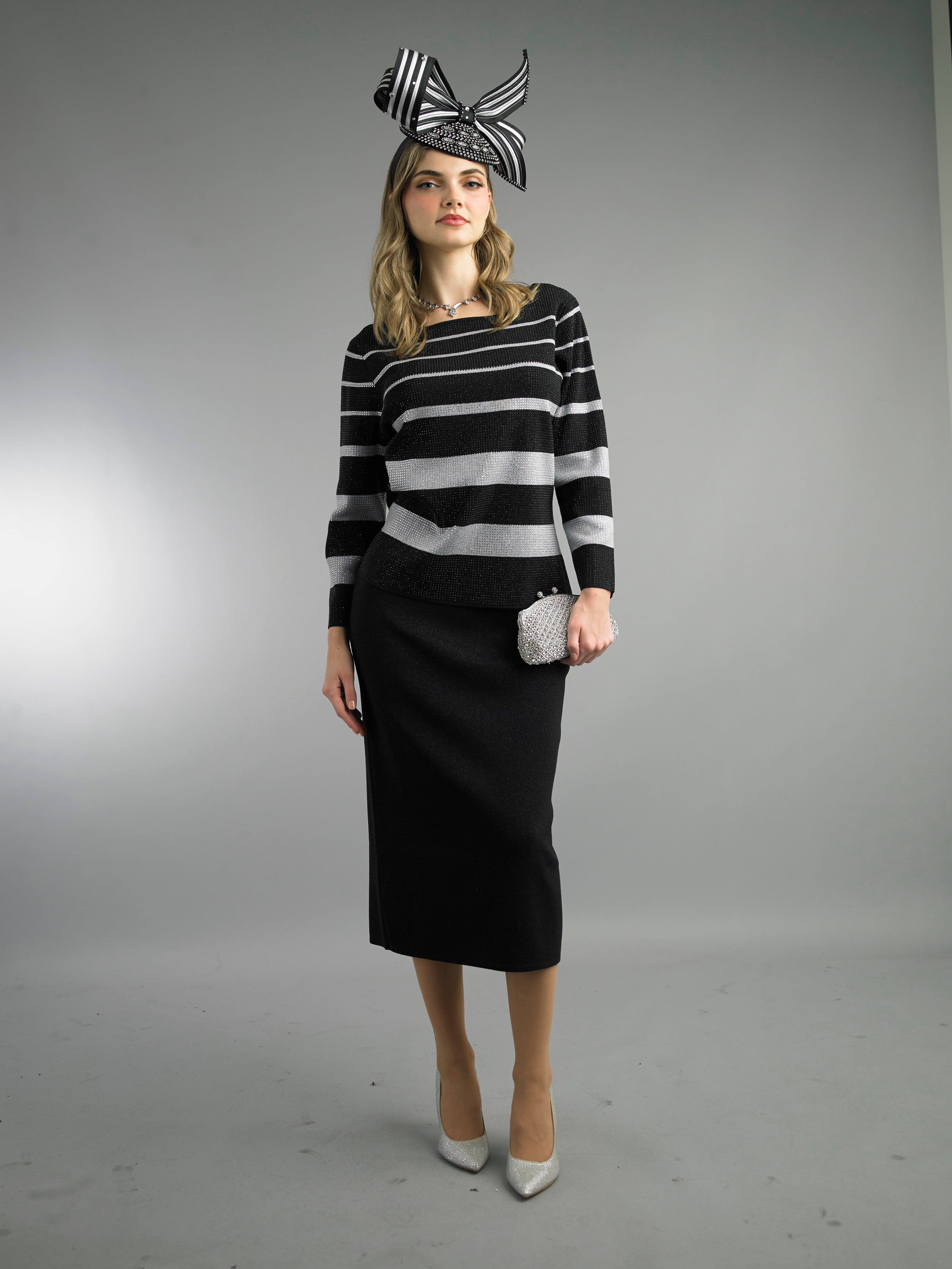 854 - 2 Piece Long Sleeve Mid-Length Dress