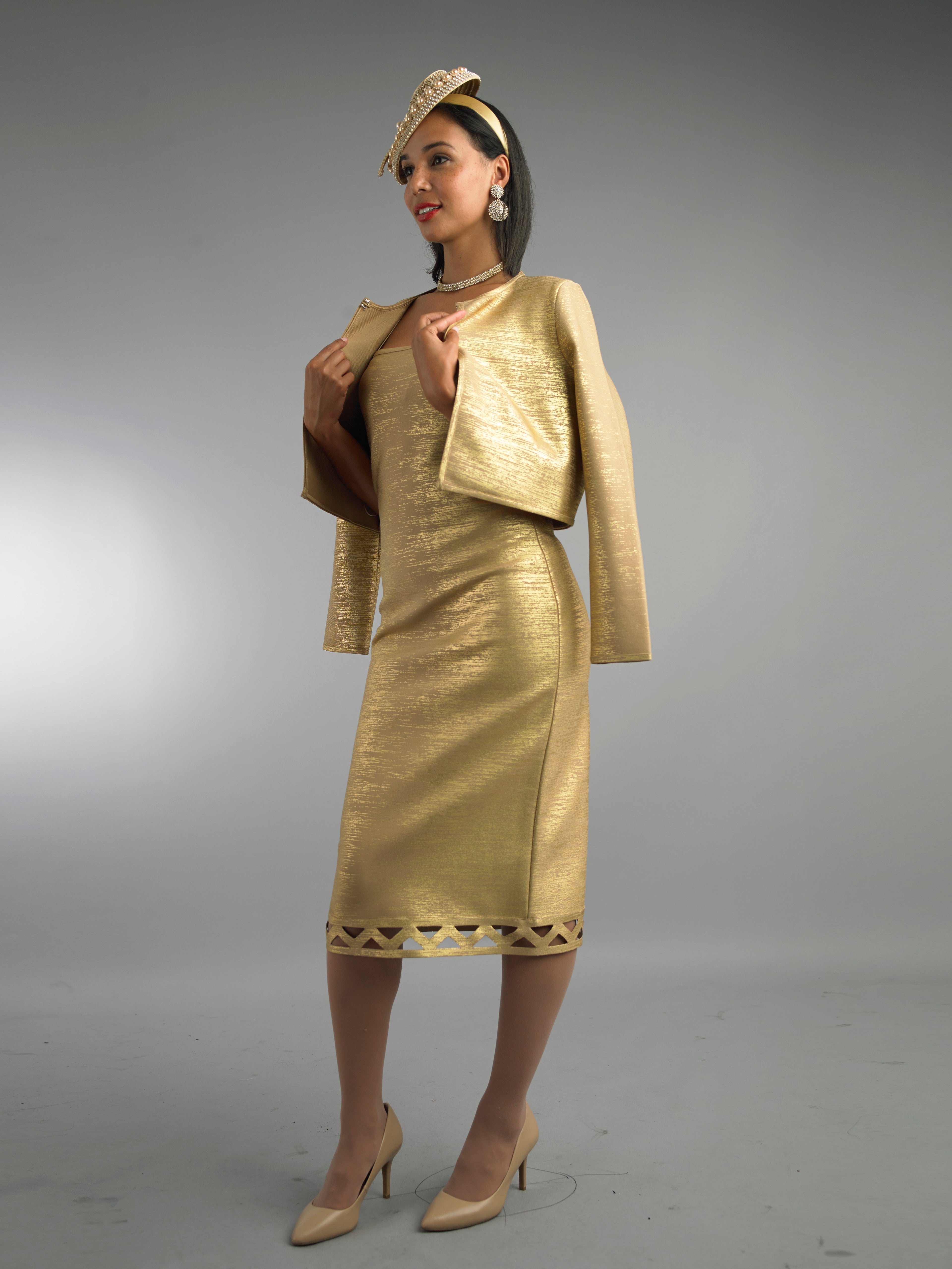 883 - 2 Piece Long Sleeve Mid-Length Dress