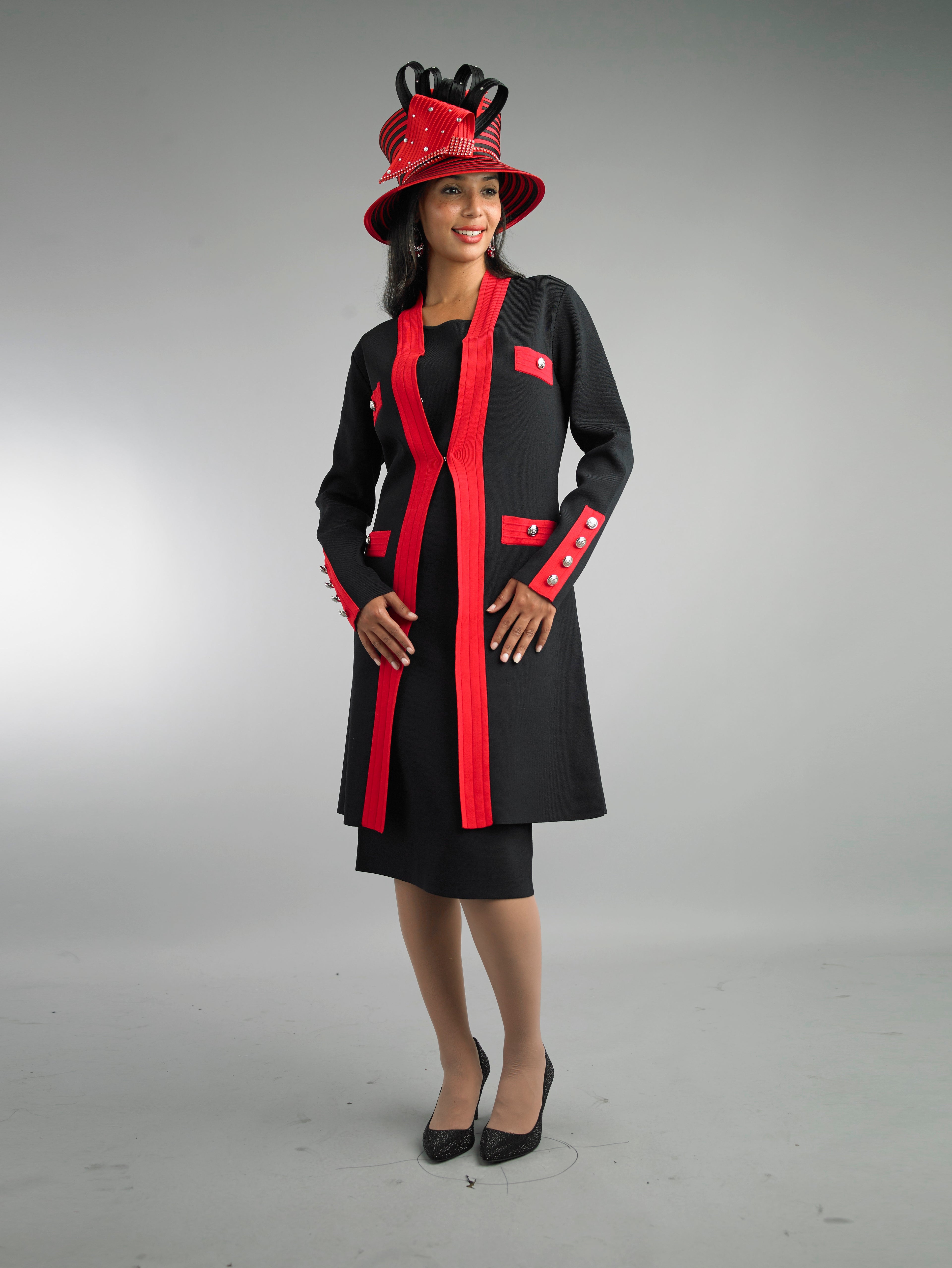 891 - 2 Piece Long Sleeve Mid-Length Skirt Suit