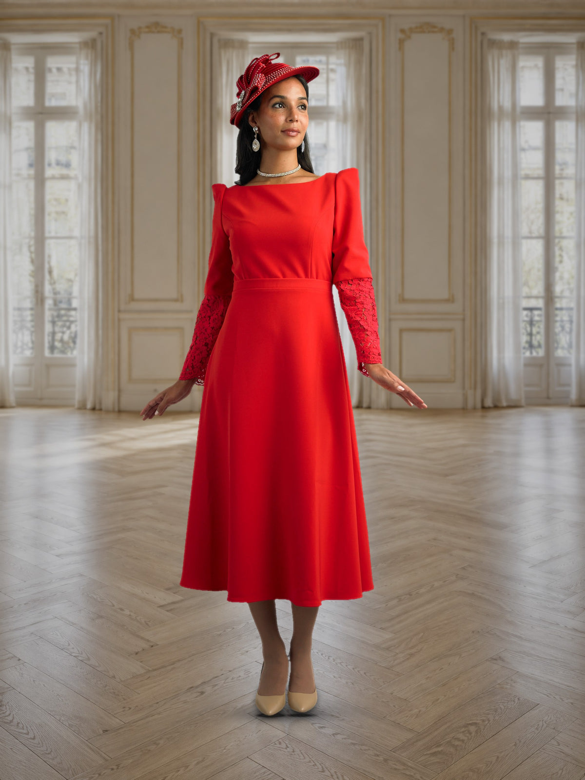 Long Sleeve Mid-Length Dress