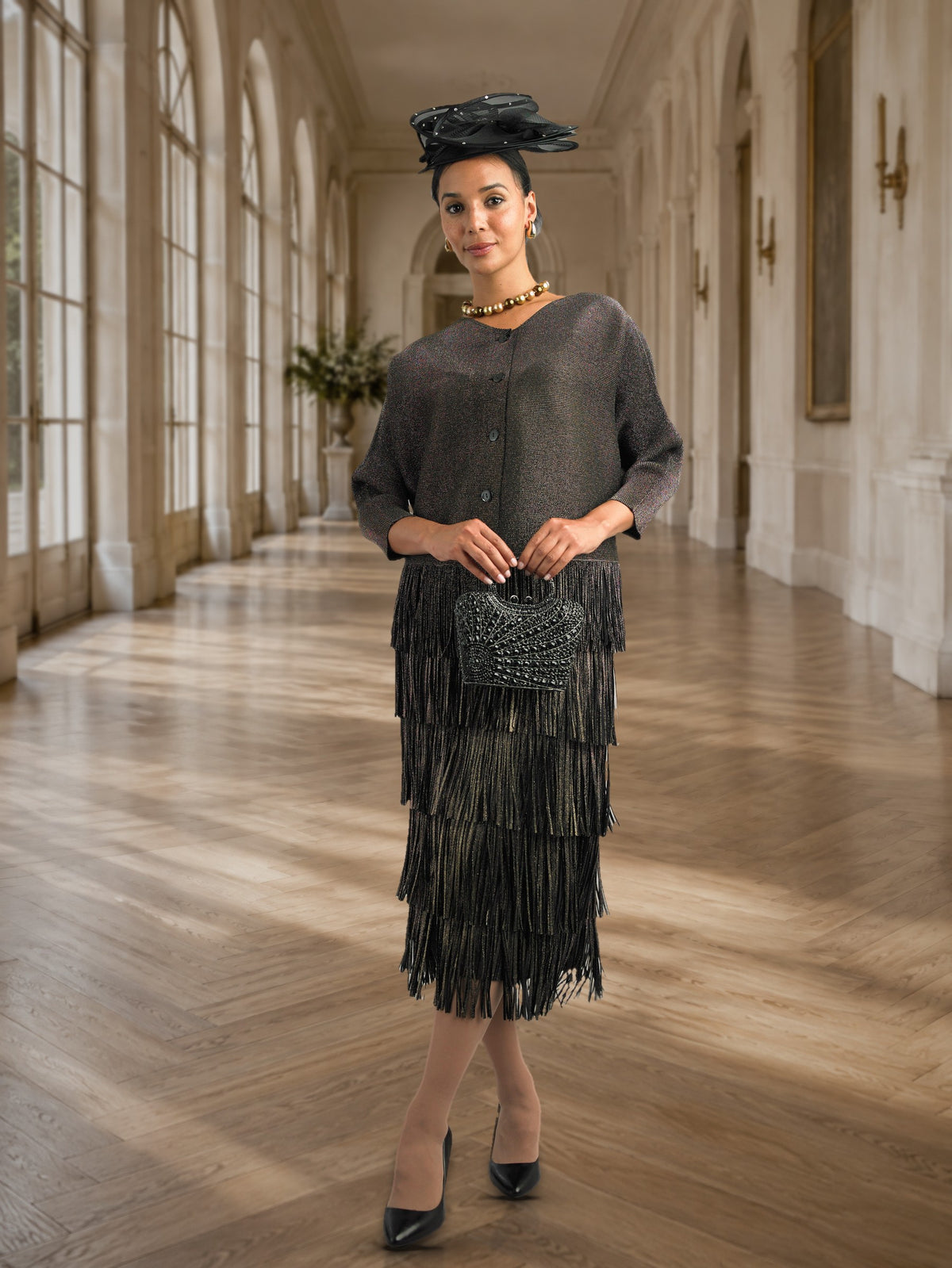 2-Piece Long Sleeve Mid-Length Dress