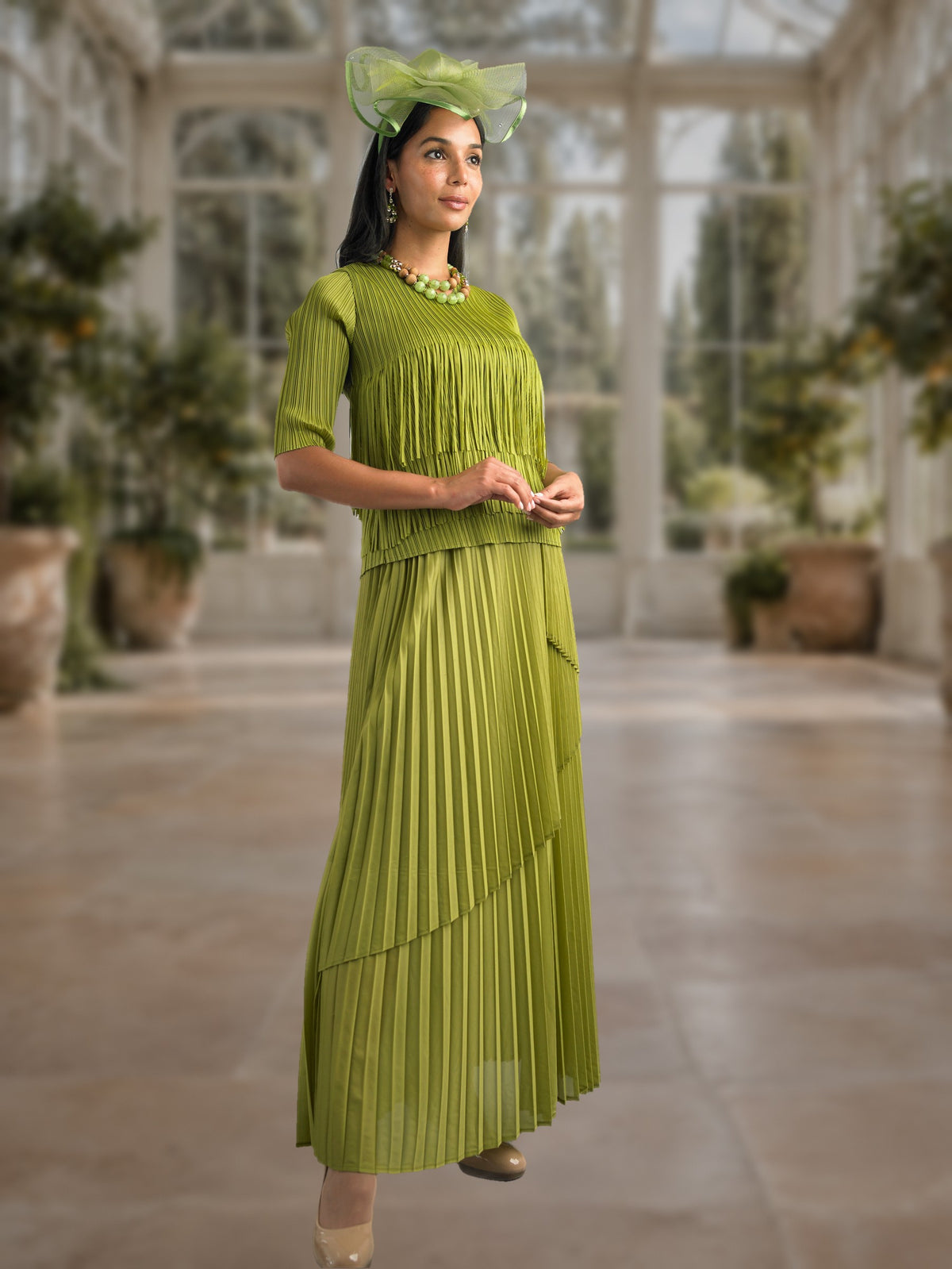 2-Piece Short Sleeve Long Length Dress