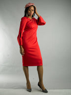 Long Sleeve Mid-Length Dress