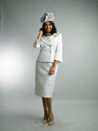 Long Sleeve Mid-Length Skirt Suit