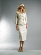 Long Sleeve Mid-Length Skirt Suit