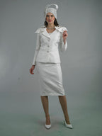 2-Piece Long Sleeve Mid-Length Skirt Suit
