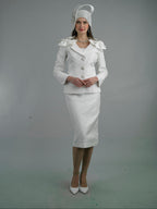 2-Piece Long Sleeve Mid-Length Skirt Suit