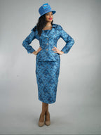 2-Piece Long Sleeve Mid-Length Skirt Suit