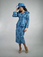 2-Piece Long Sleeve Mid-Length Skirt Suit