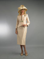 2-Piece Long Sleeve Mid-Length Skirt Suit