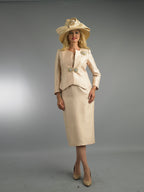 2-Piece Long Sleeve Mid-Length Skirt Suit