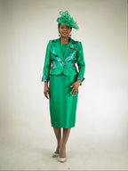 3-Piece Long Sleeve Mid-Length Skirt Suit