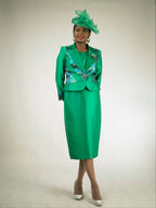3-Piece Long Sleeve Mid-Length Skirt Suit