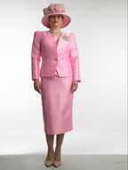 3-Piece Long Sleeve Mid-Length Skirt Suit