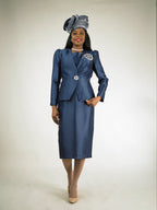 3-Piece Long Sleeve Mid-Length Skirt Suit