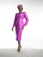 3-Piece Long Sleeve Mid-Length Skirt Suit
