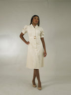 Short Sleeve Mid-Length Dress