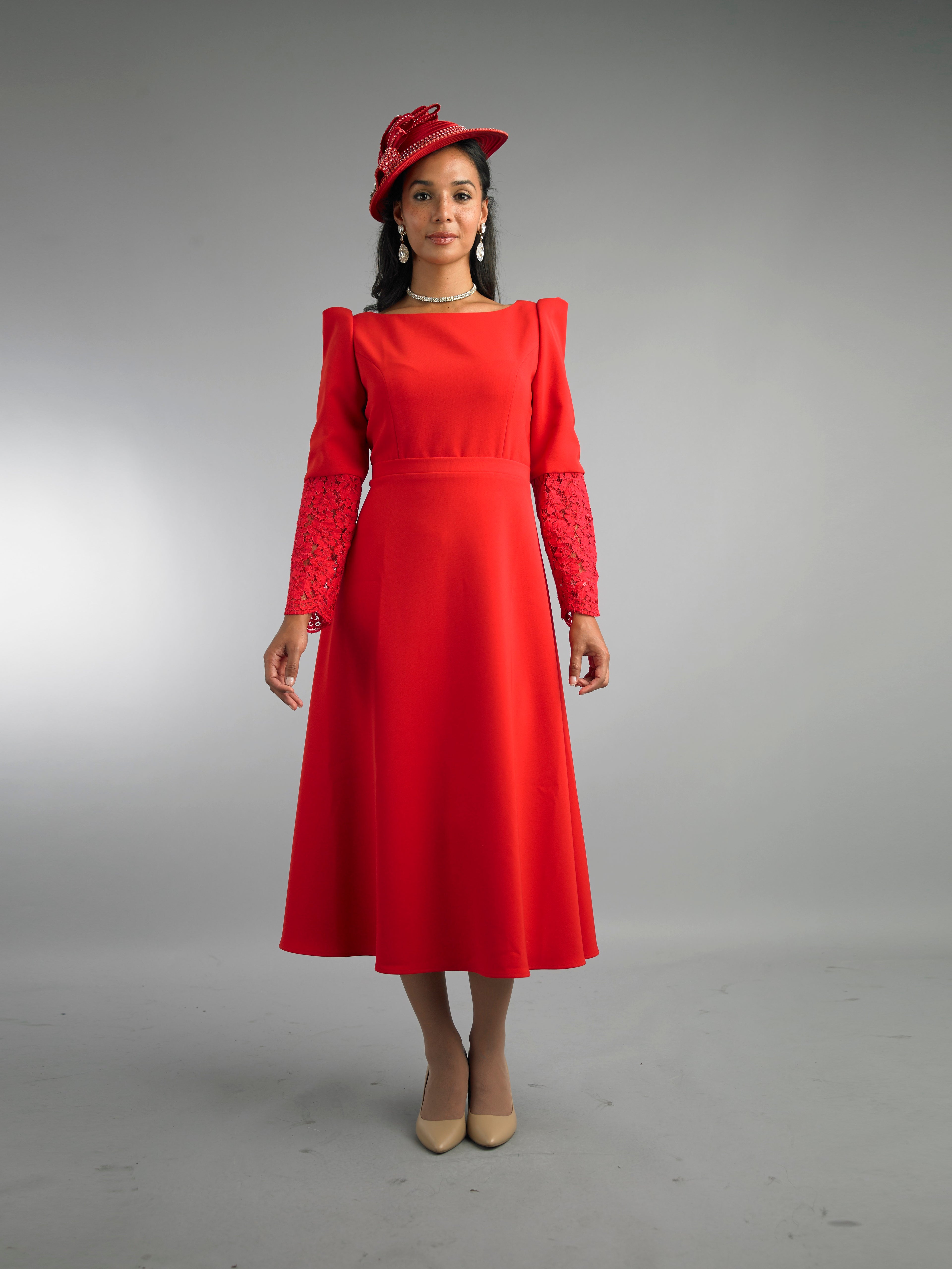 5068 - Long Sleeve Mid-Length Dress