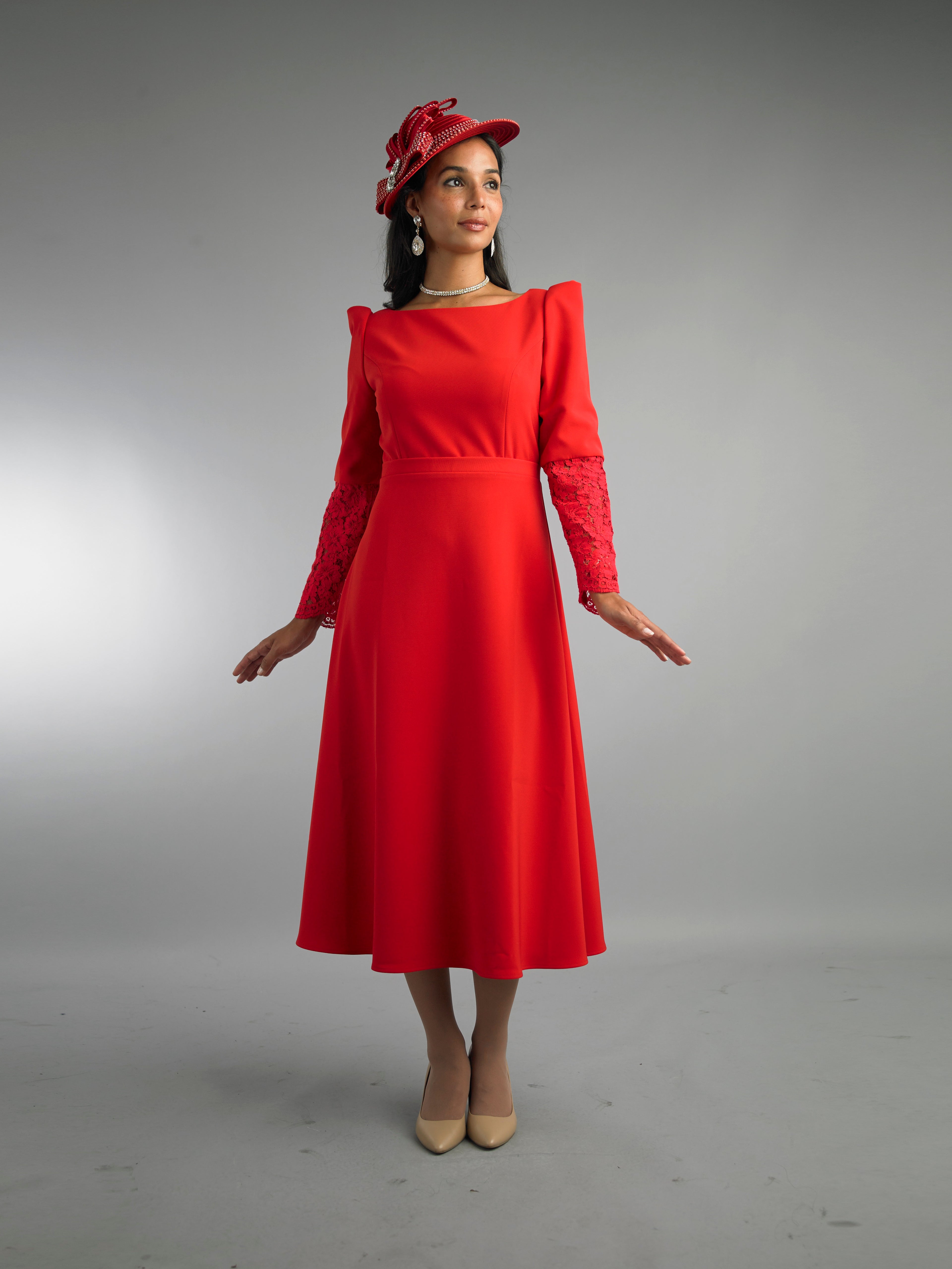 5068 - Long Sleeve Mid-Length Dress