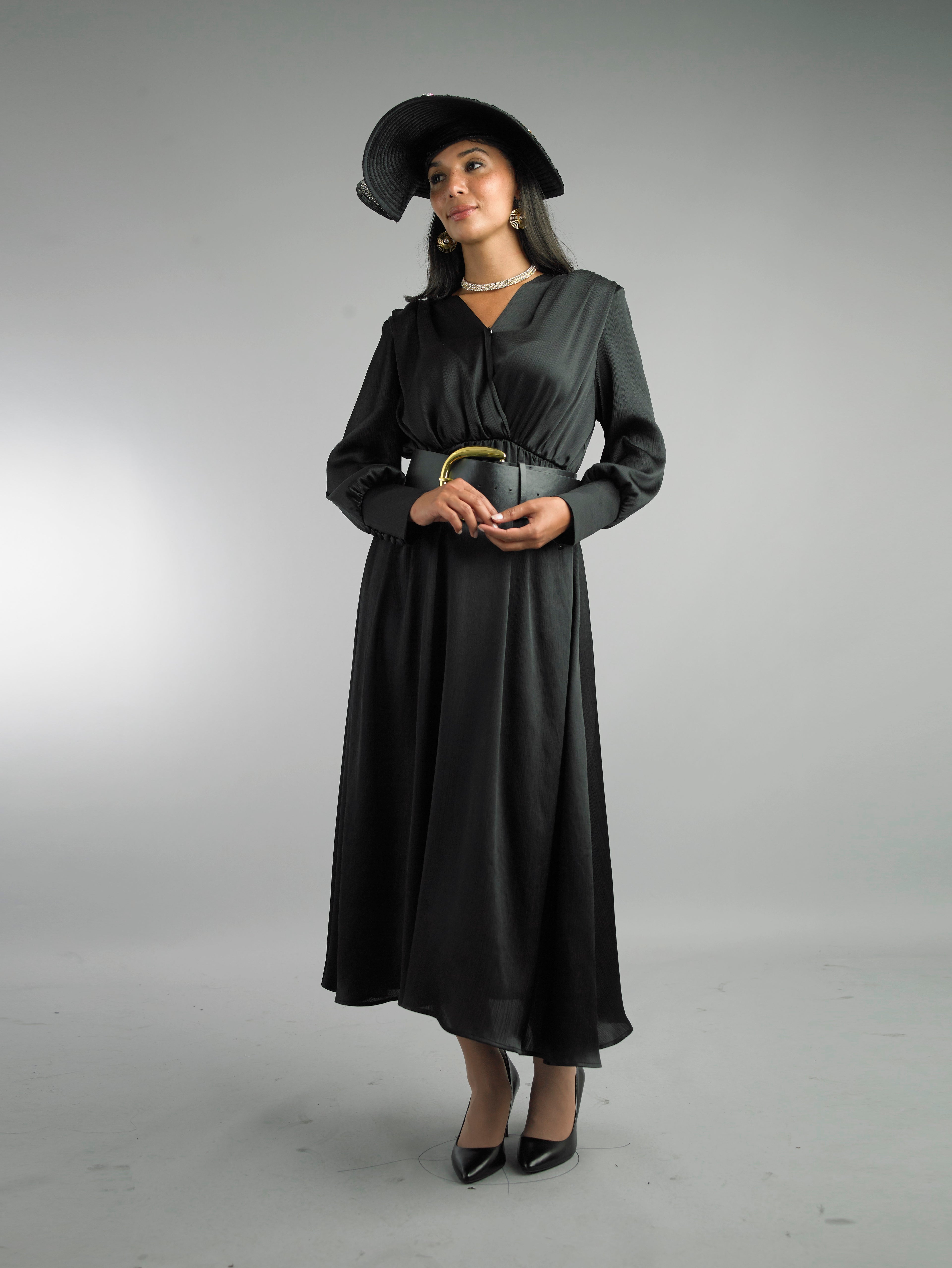 5077 - Long Sleeve Long Length Dress