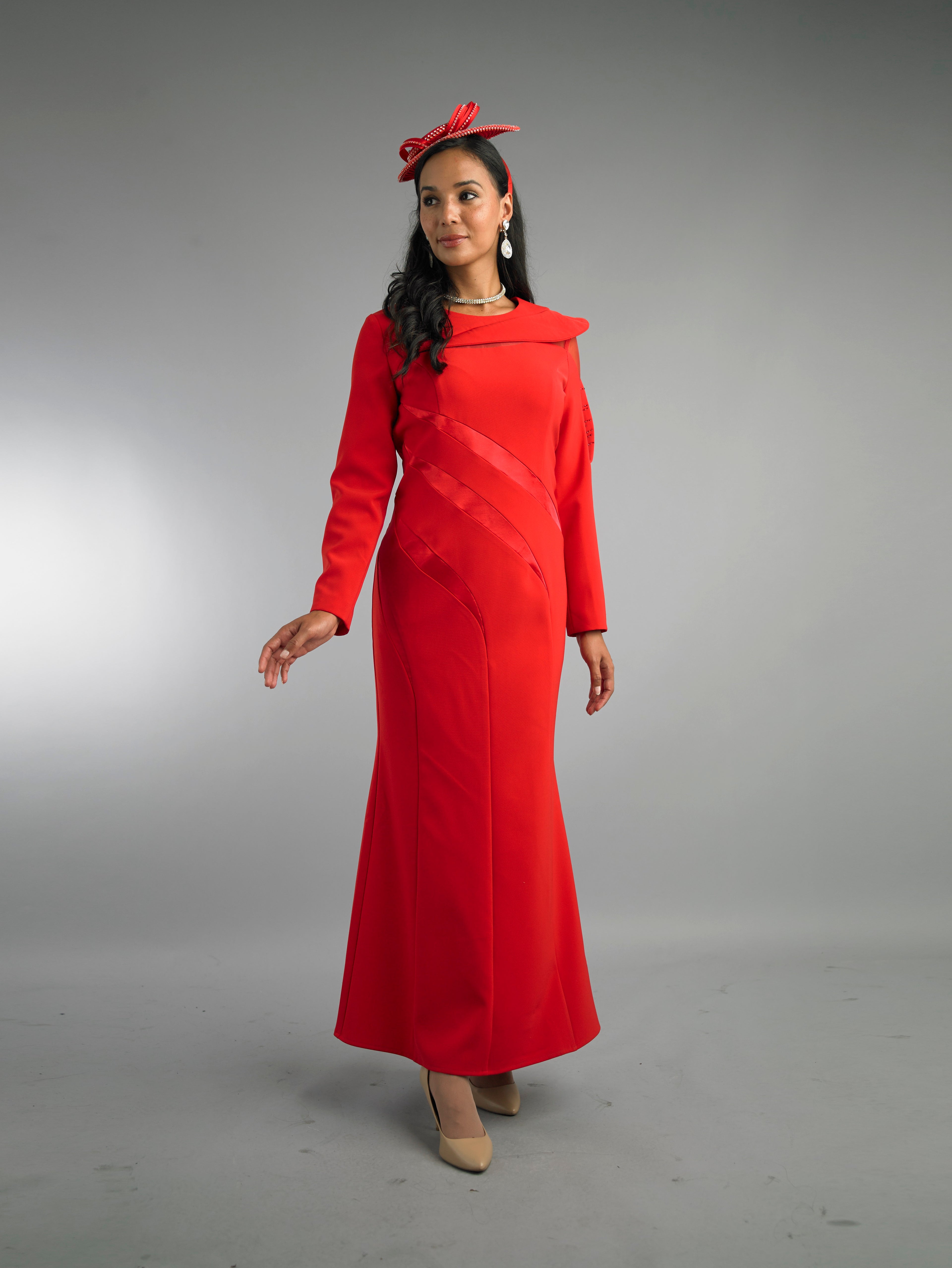 5079 - Long Sleeve Long Length Dress