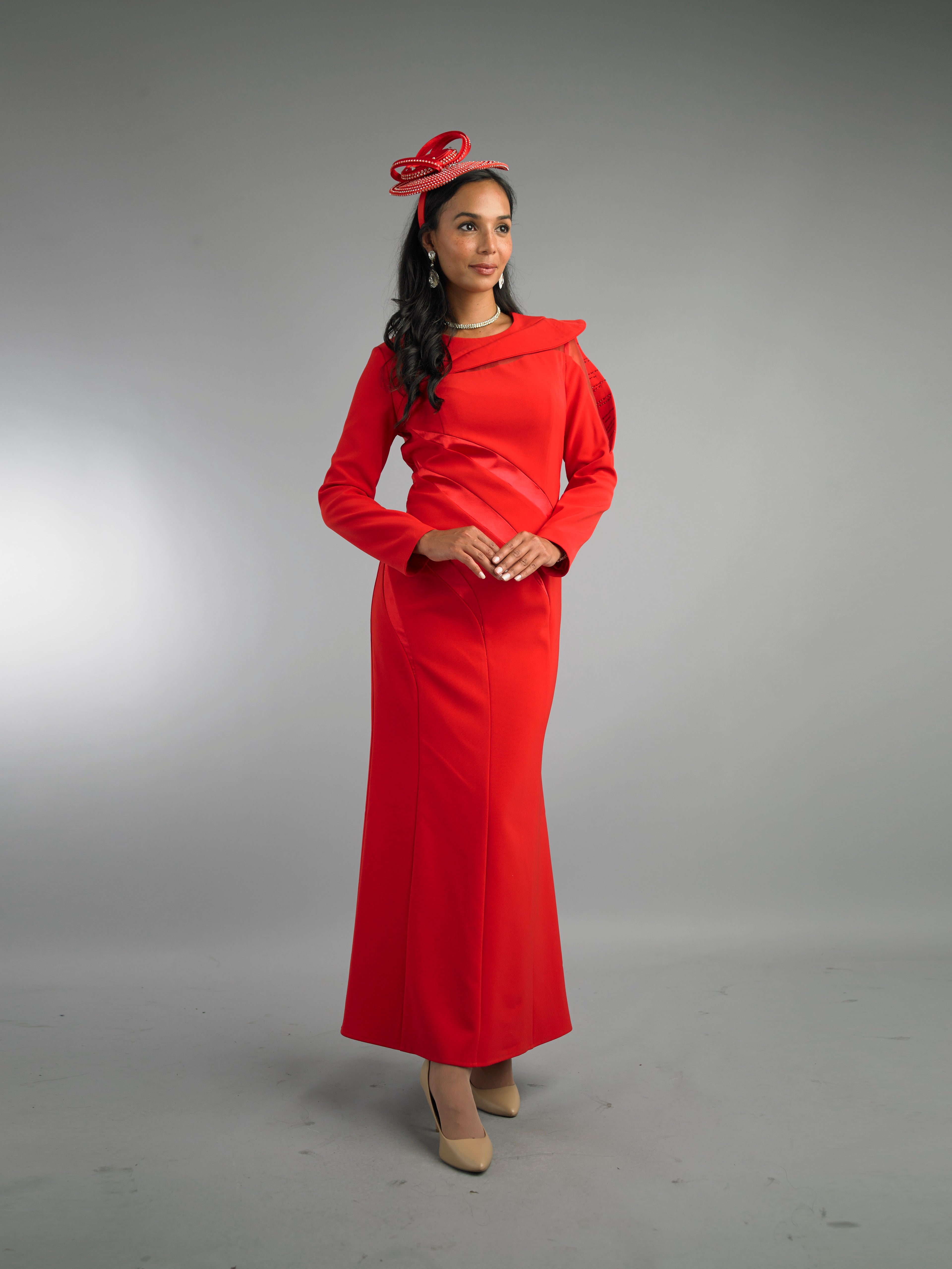 5079 - Long Sleeve Long Length Dress