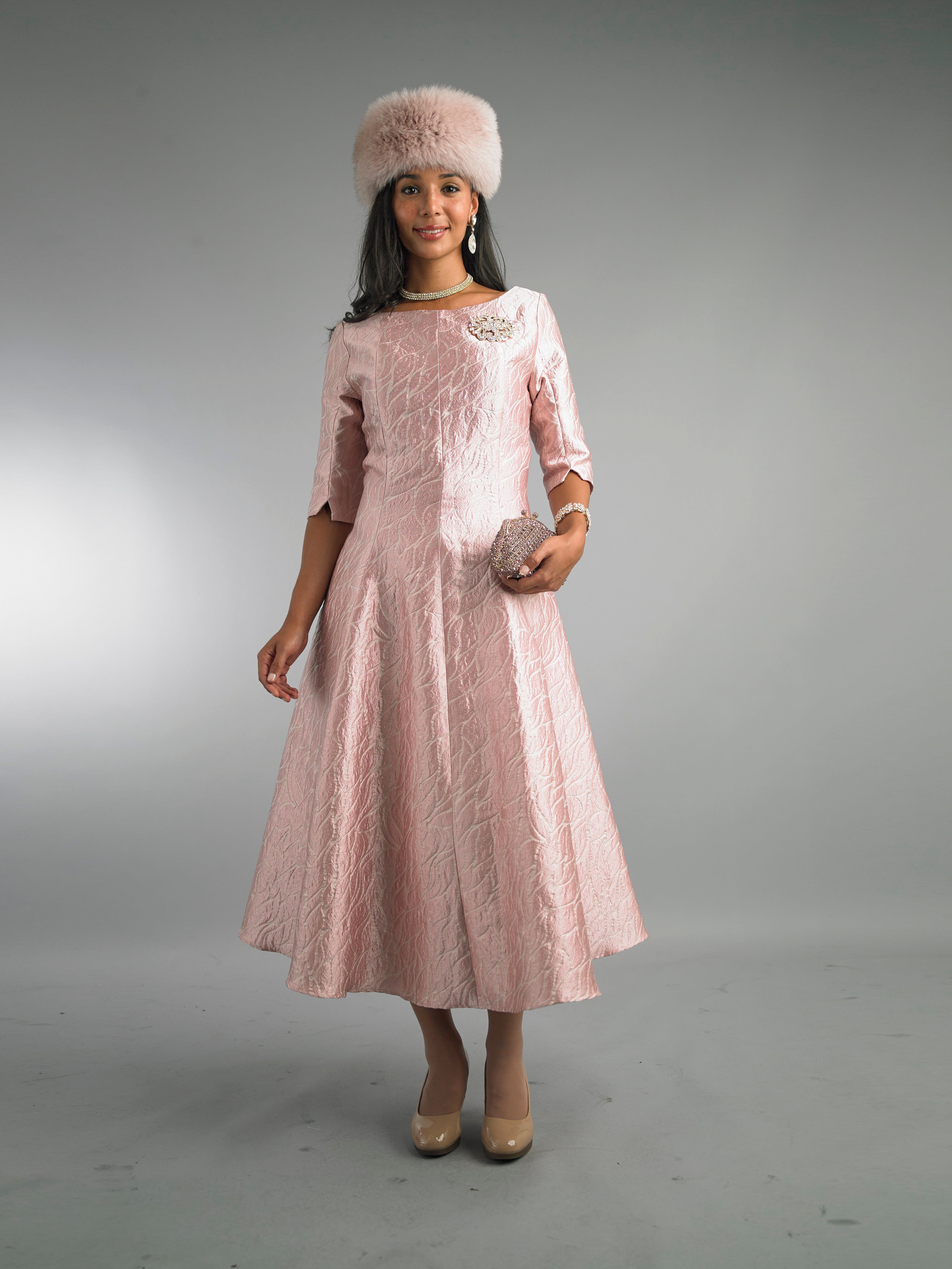 5084 - Short Sleeve Long Length Dress