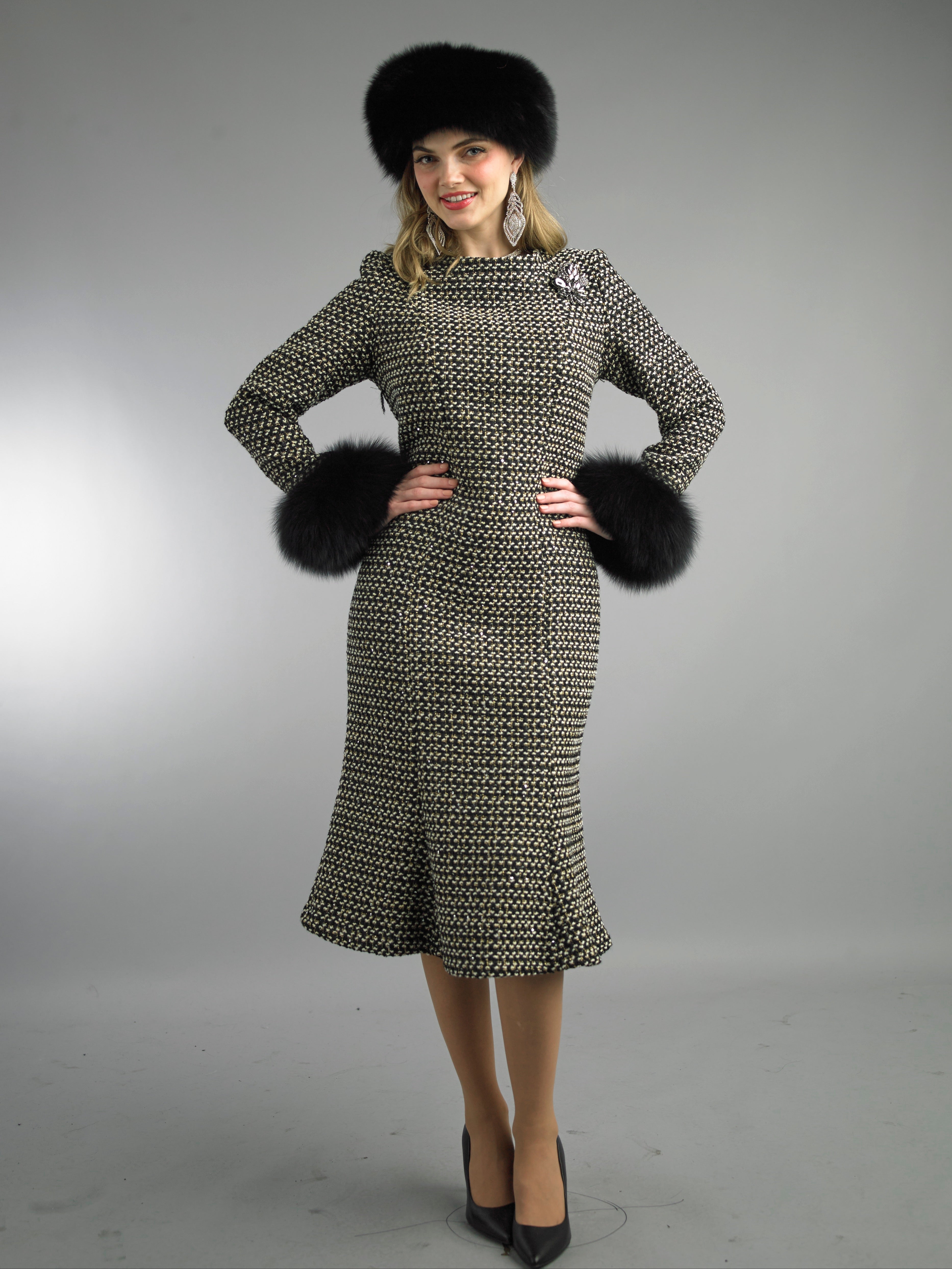 5086 - Long Sleeve Mid-Length Dress