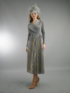 Long Sleeve Mid-Length Skirt Suit