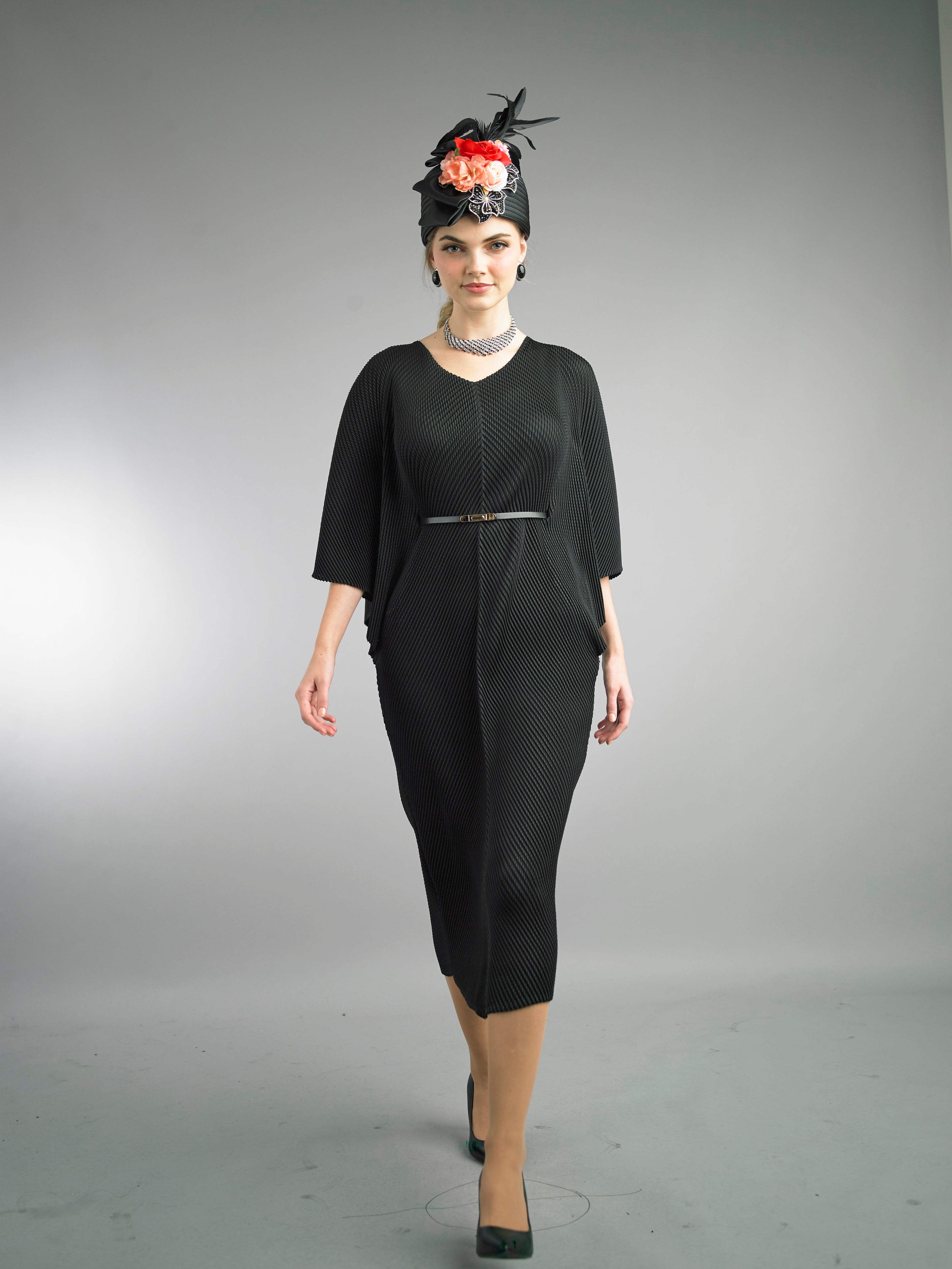 5095 - Short Sleeve Mid-Length Dress