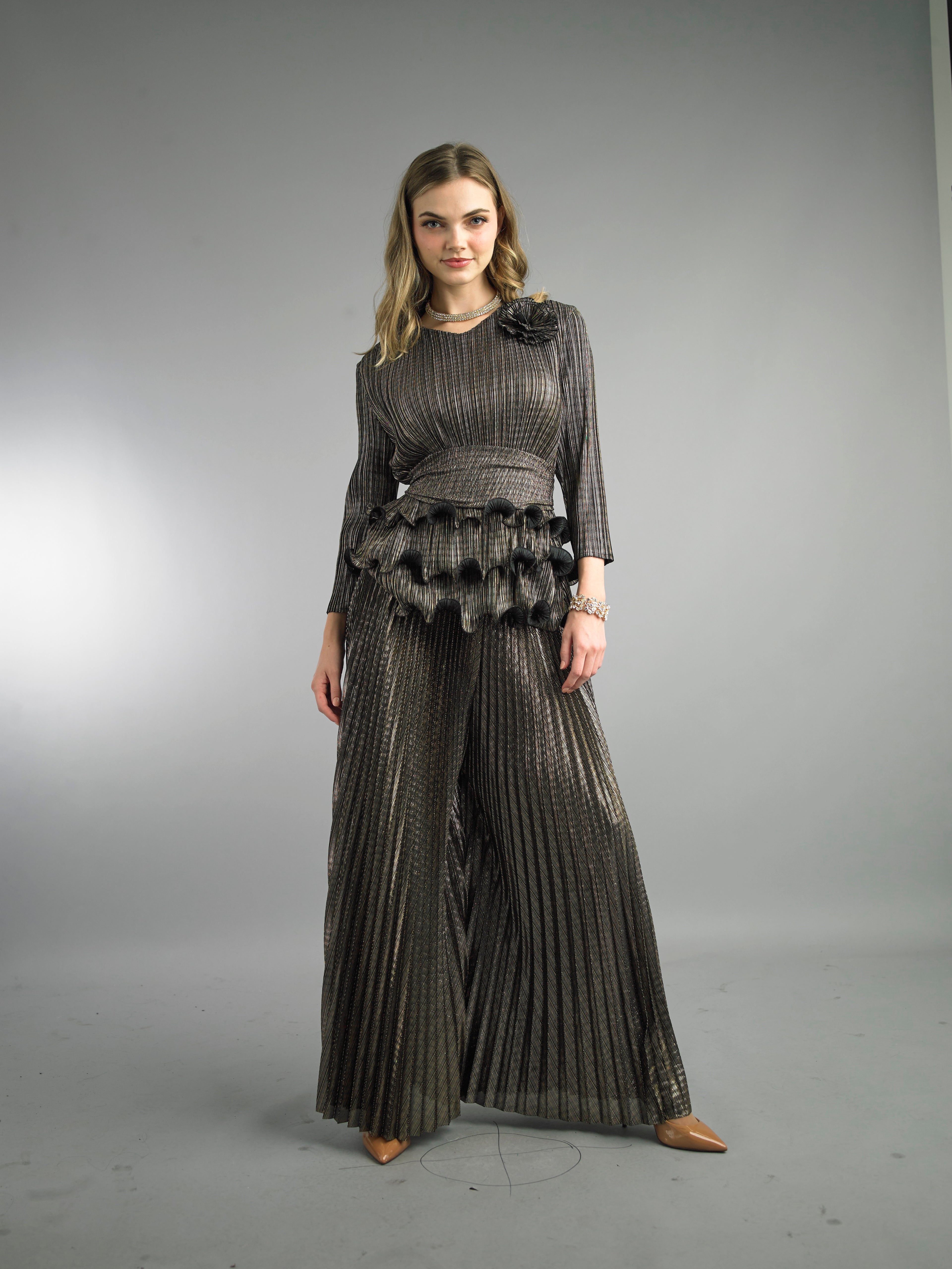 5096 - 2 Piece Long Sleeve Long Length Dress