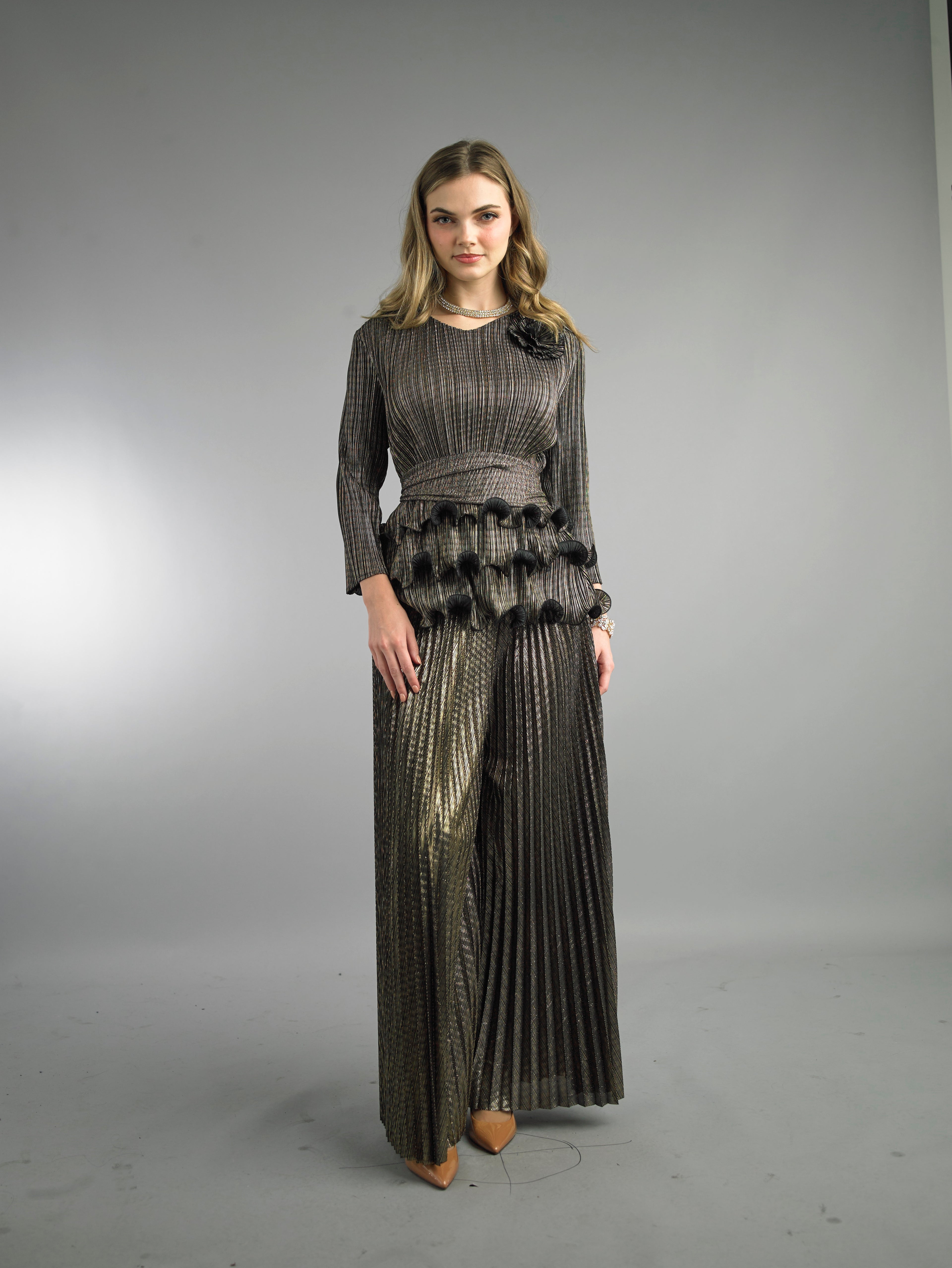 5096 - 2 Piece Long Sleeve Long Length Dress