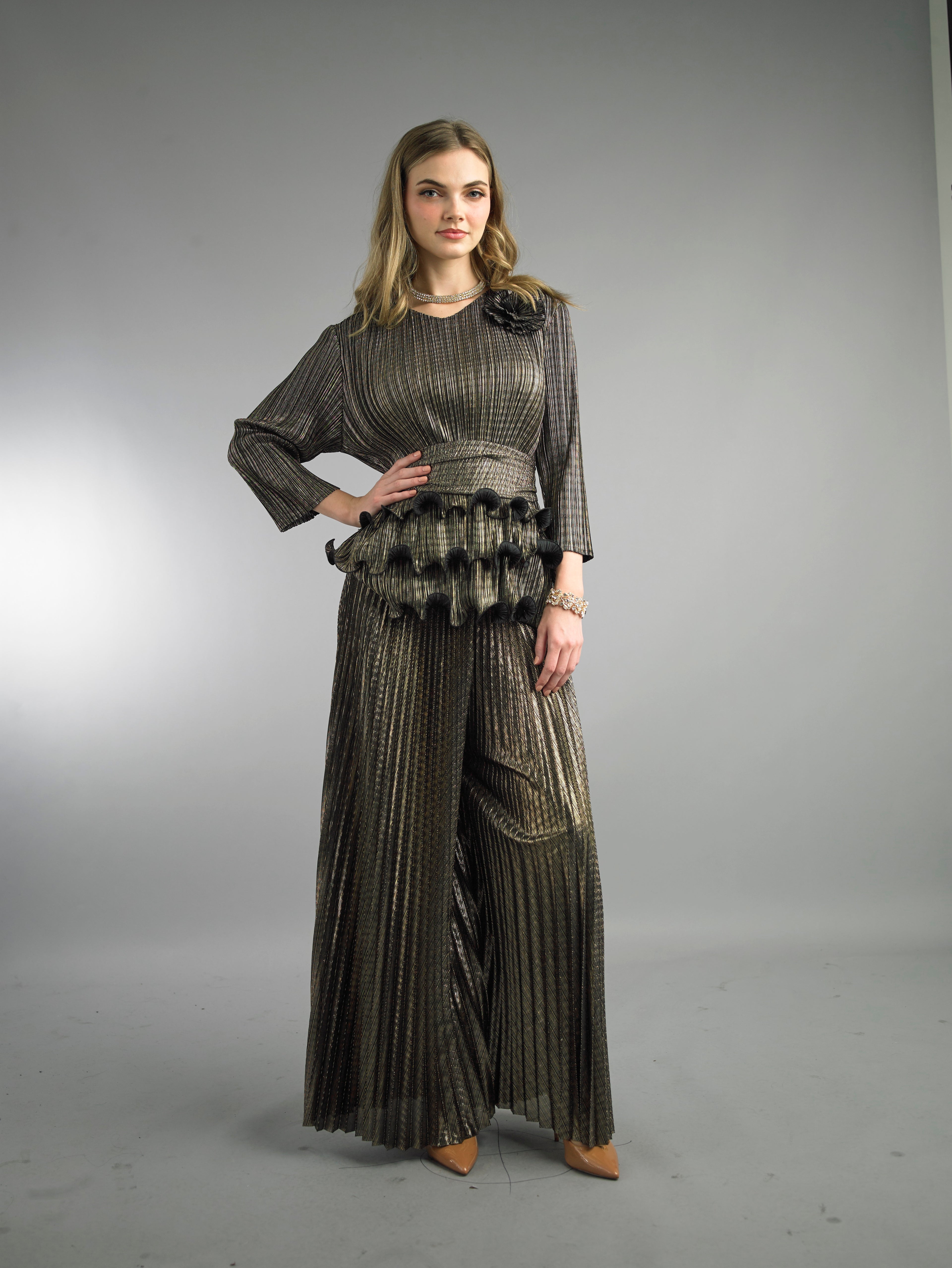 5096 - 2 Piece Long Sleeve Long Length Dress