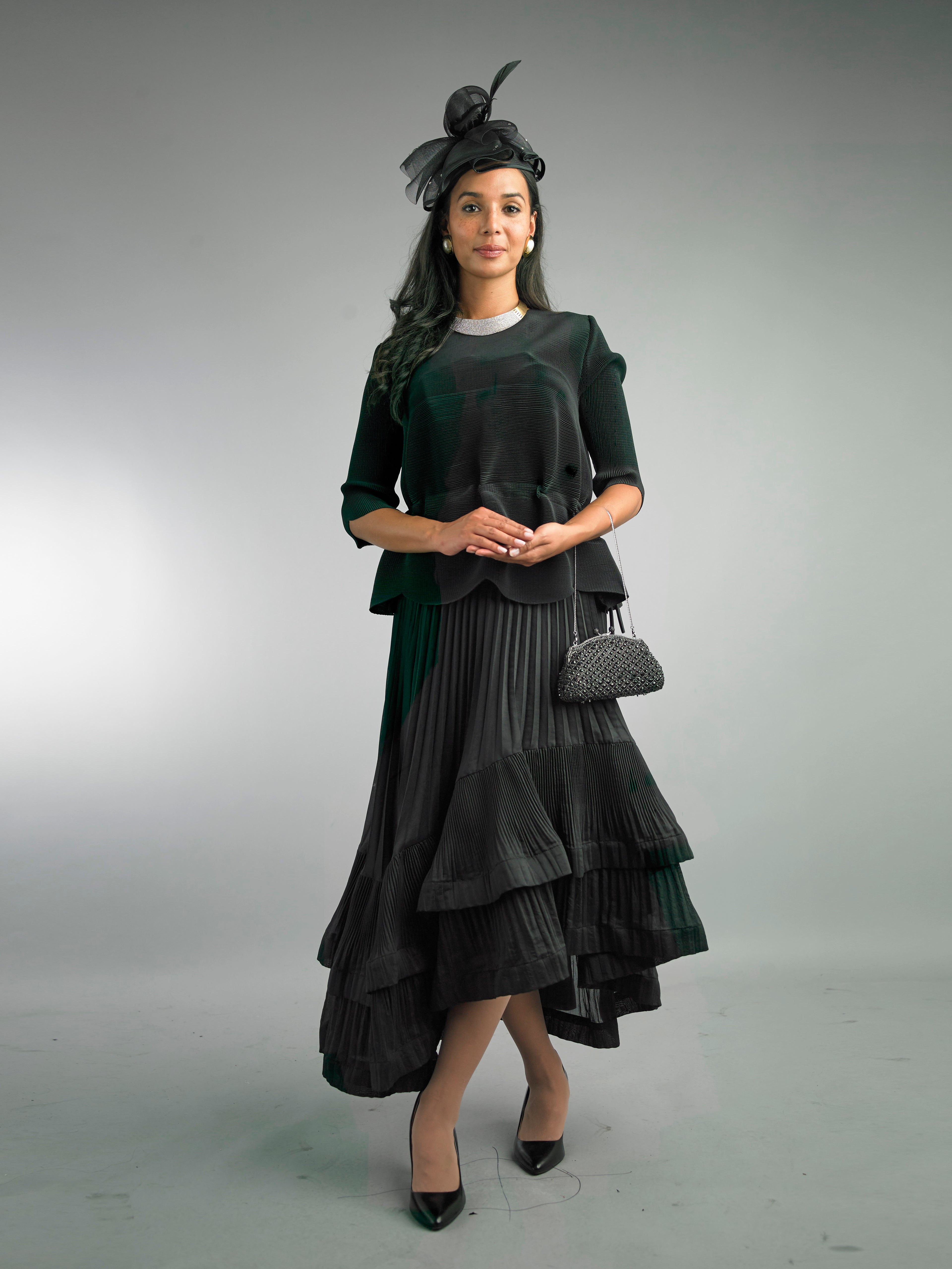 5101 - 2 Piece Short Sleeve Long Length Dress