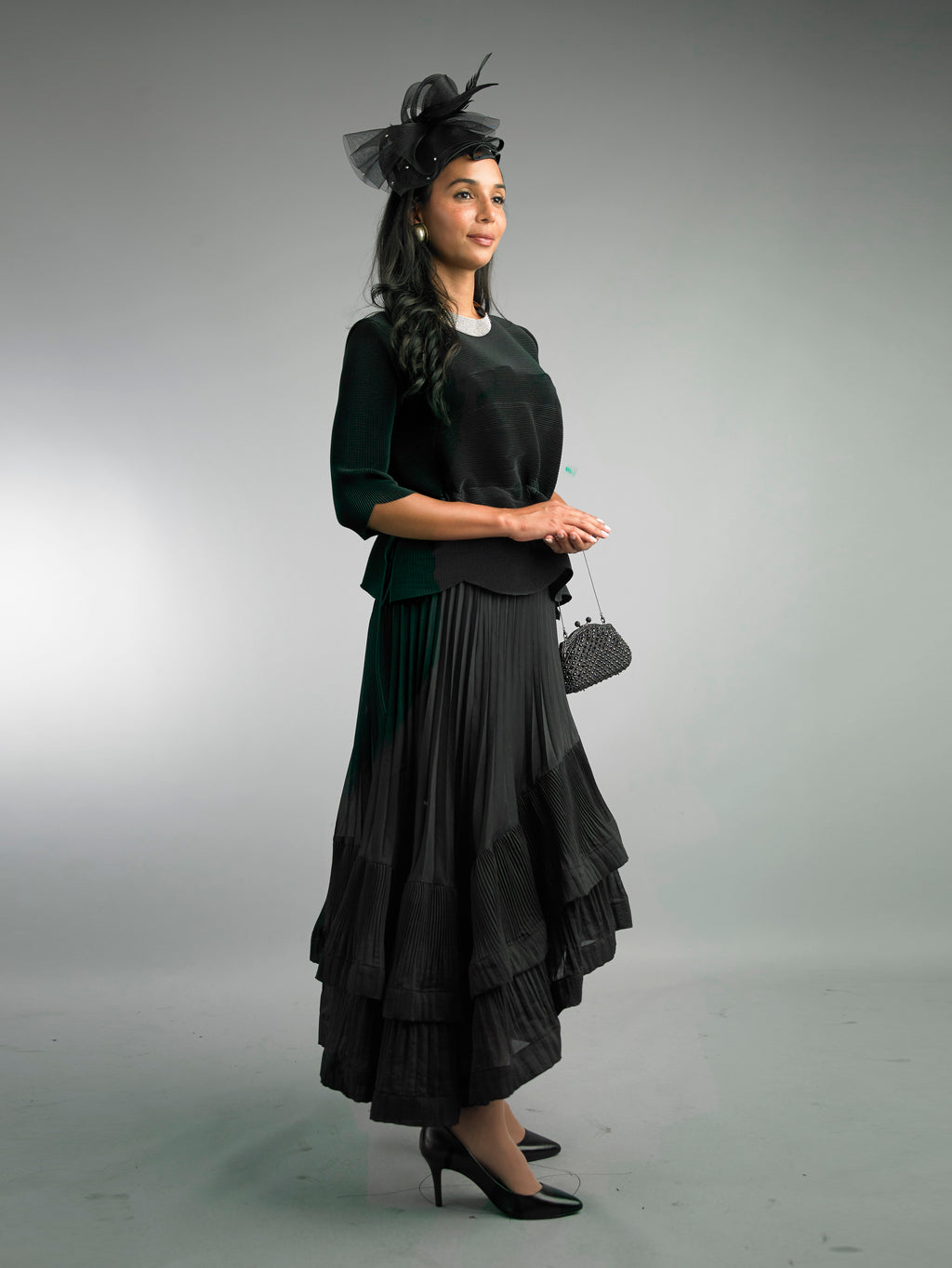 5101 - 2 Piece Short Sleeve Long Length Dress