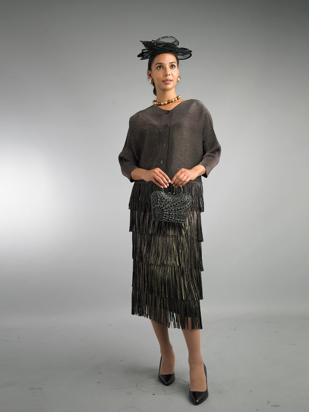 5102 - 2 Piece Long Sleeve Mid-Length Dress