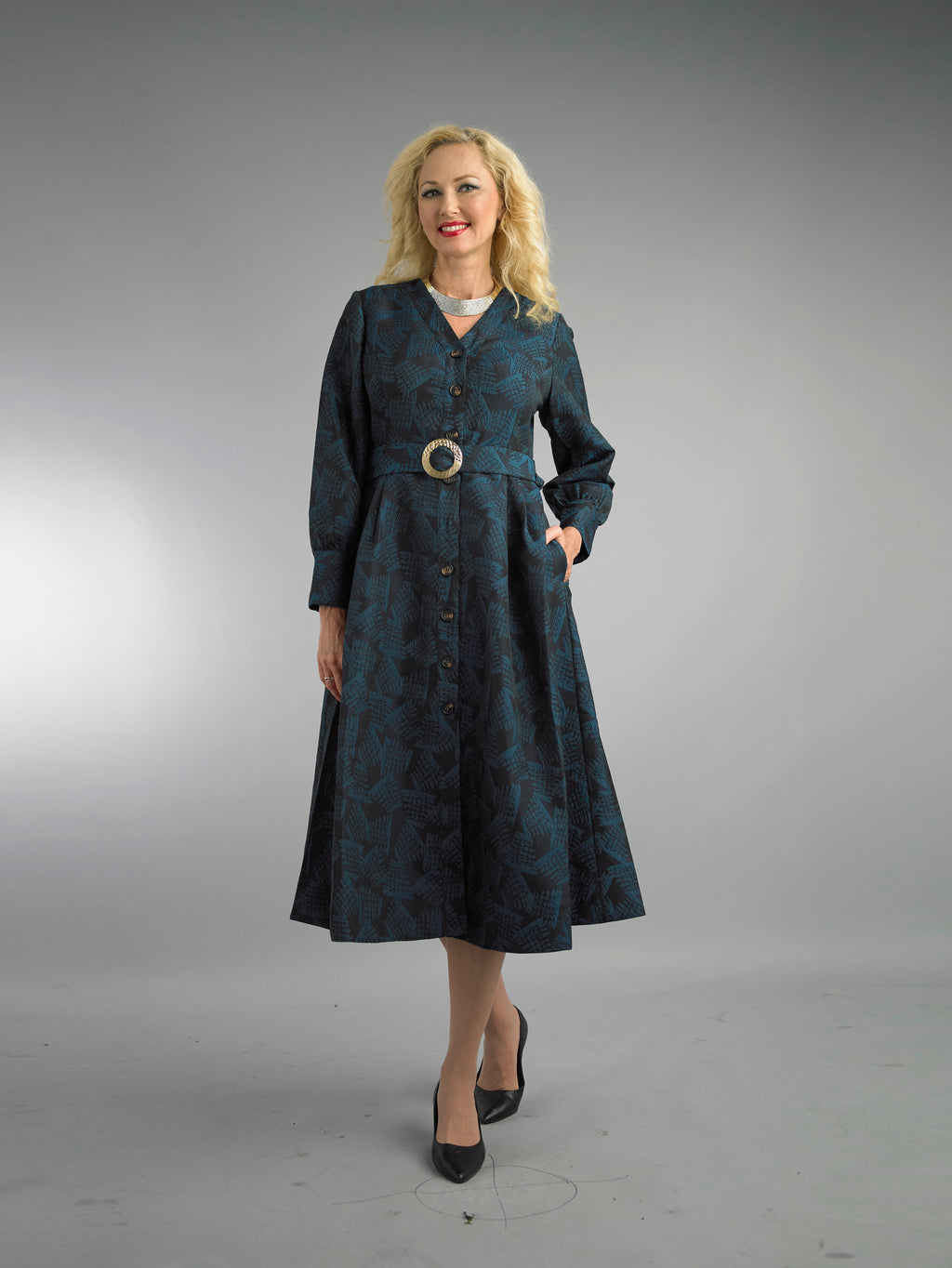 5111 - Long Sleeve Long Length Dress