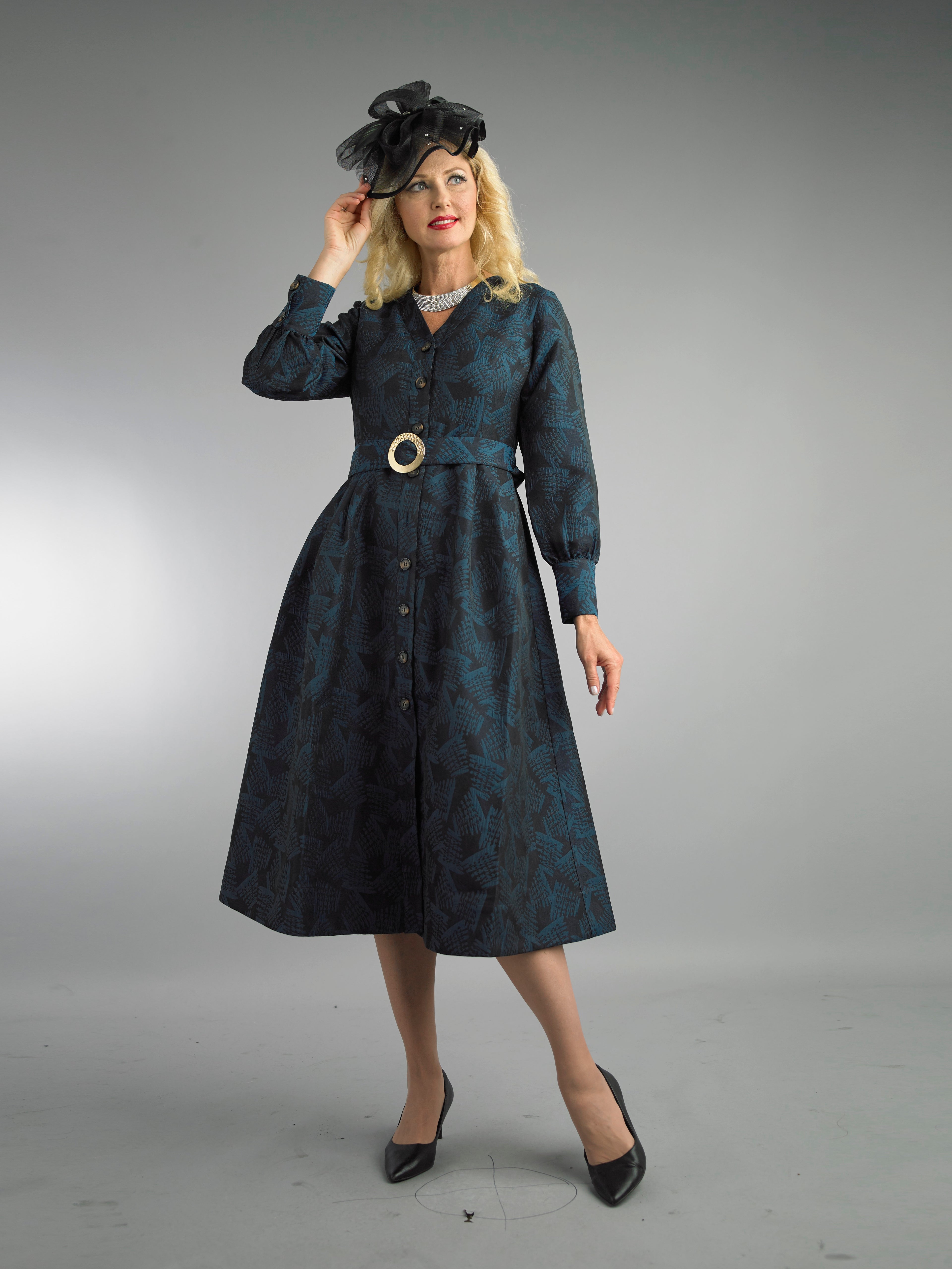 5111 - Long Sleeve Long Length Dress