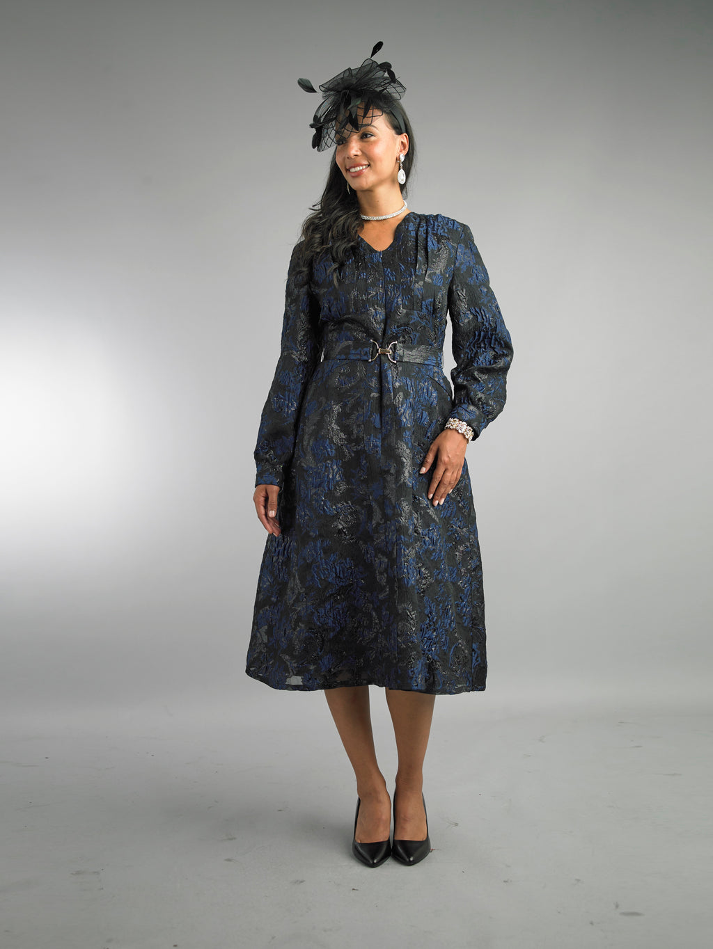 5112 - Long Sleeve Long Length Dress