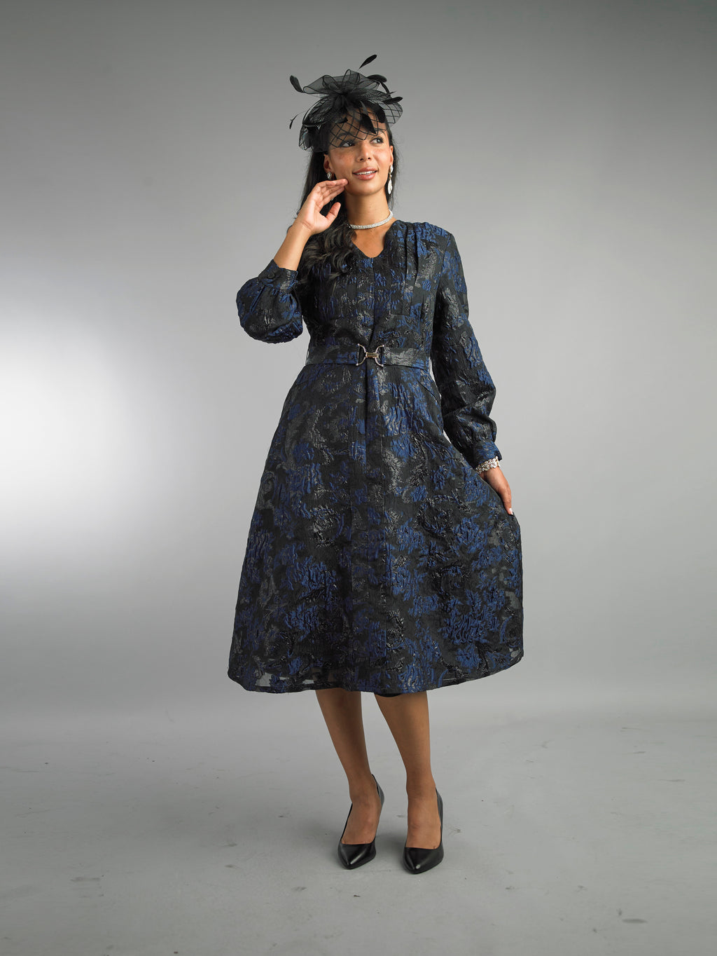 5112 - Long Sleeve Long Length Dress