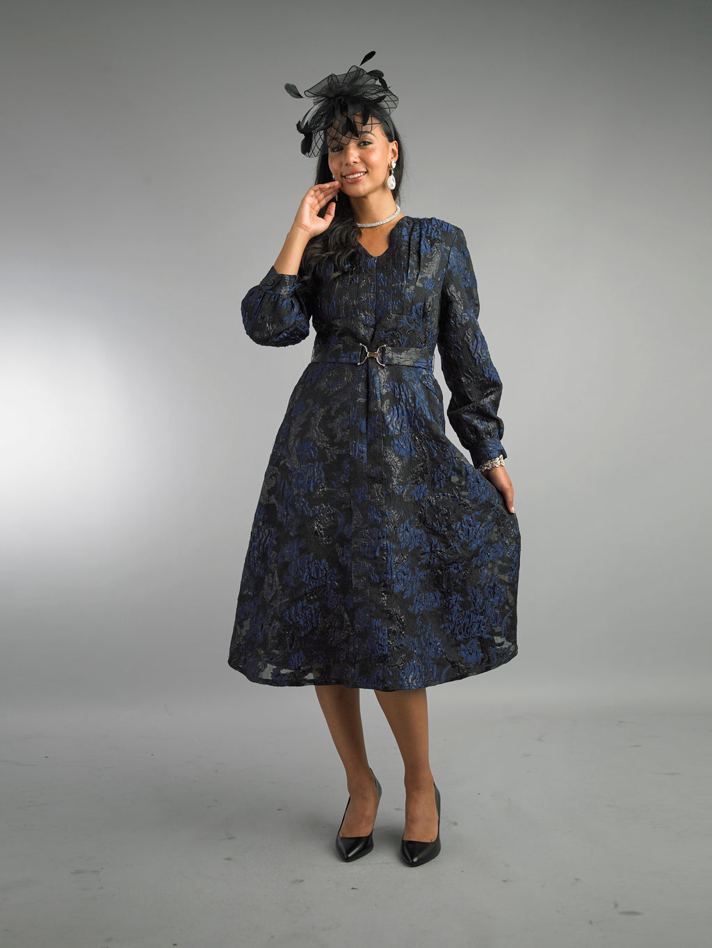 5112 - Long Sleeve Long Length Dress