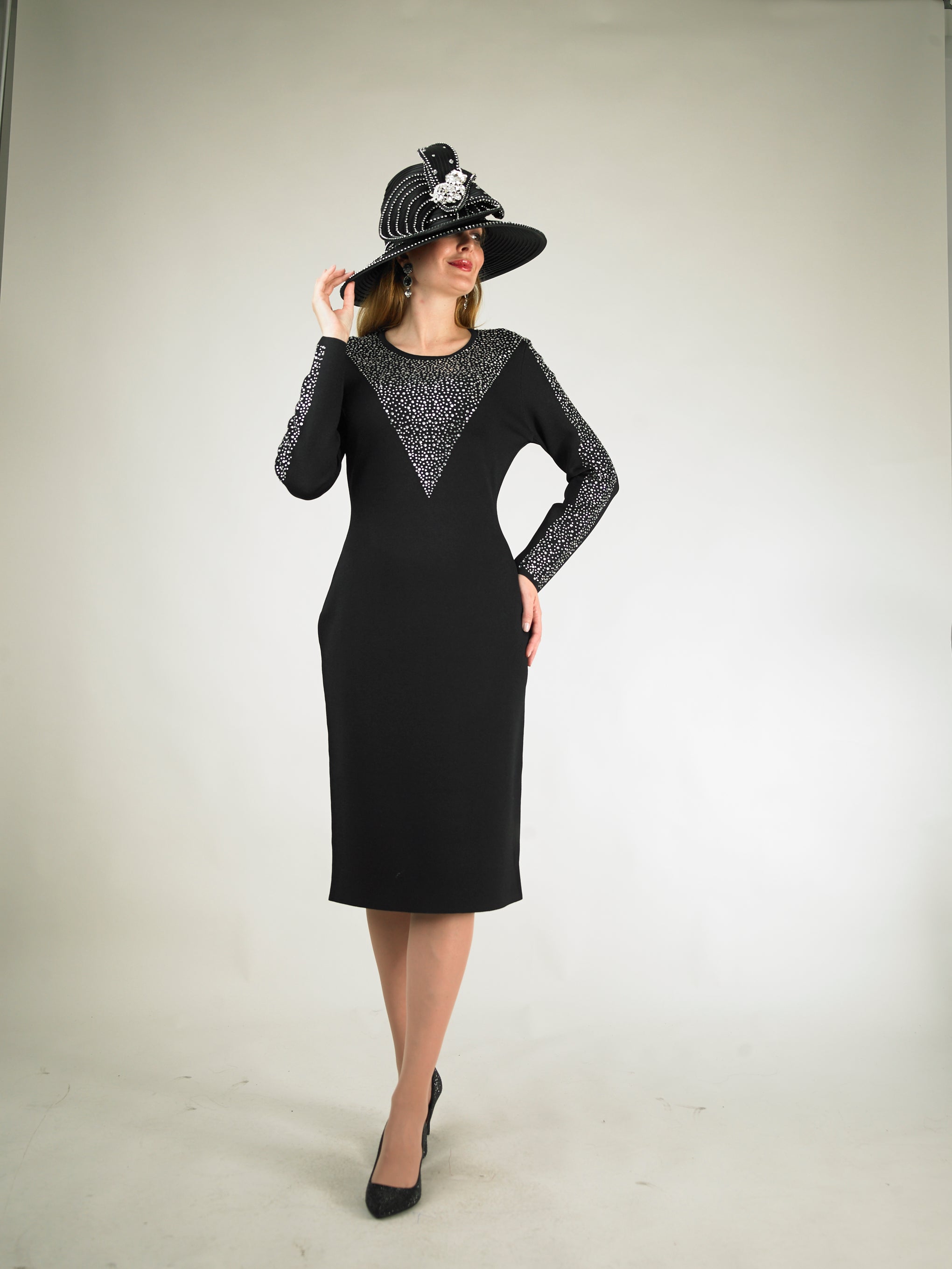 620 - Long Sleeve Mid Length Dress