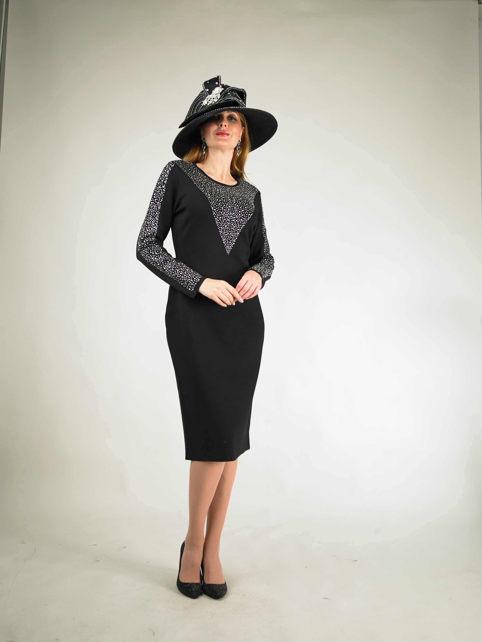 620 - Long Sleeve Mid Length Dress