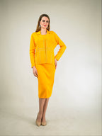2-Piece Long Sleeve Mid-Length Skirt Suit