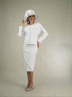 2-Piece Long Sleeve Mid-Length Skirt Suit