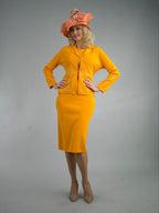 2-Piece Long Sleeve Mid-Length Skirt Suit