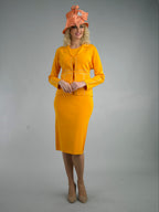 2-Piece Long Sleeve Mid-Length Skirt Suit
