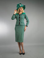 2-Piece Long Sleeve Mid-Length Skirt Suit