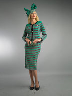 2-Piece Long Sleeve Mid-Length Skirt Suit