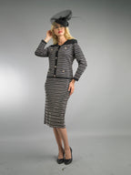 2-Piece Long Sleeve Mid-Length Skirt Suit